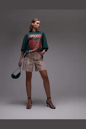 Topshop Denim jorts in -Multi