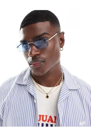 Pull&Bear Metal frame square sunglasses with lens-Black