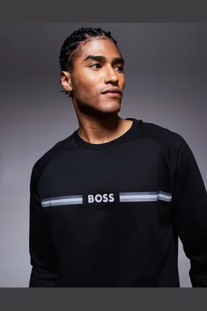 HUGO BOSS Authentic stripe logo sweatshirt regular fit in