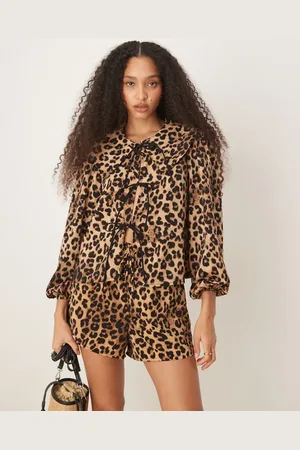 Glamorous Tie front blouse in (part of a set)-Multi