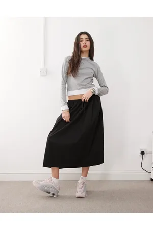 COLLUSION Tie low rise maxi skirt in -Multi