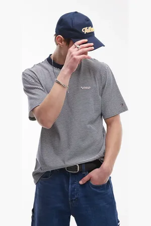 Tommy Hilfiger Monotype stripe t-shirt in navy
