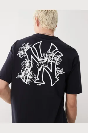 New Era NY Yankees floral graphic detail relaxed t-shirt in -Blue