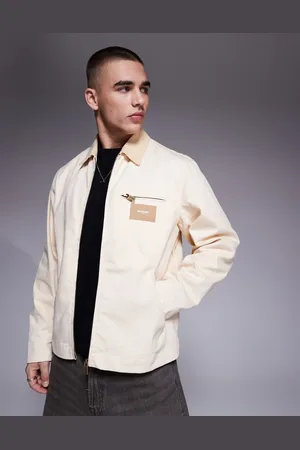 Sixth June Contrast collar trucker jacket in (part of a set)-White