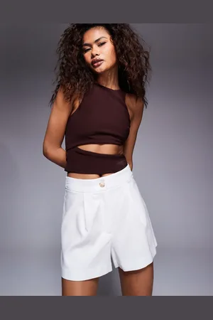 River Island Linen tailored shorts in