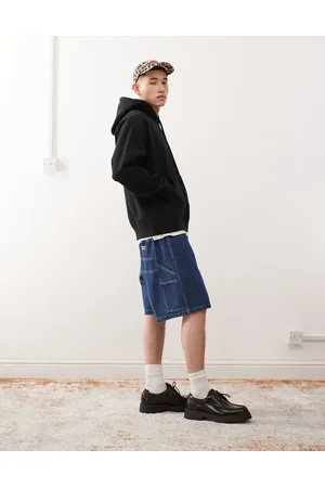 Obey Easy denim carpenter shorts in -Blue