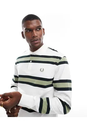 Fred Perry Jersey stripe rugby shirt in -Neutral