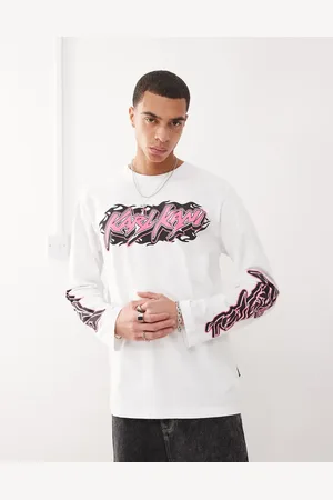 Karl Kani Signature long sleeve heart graphic logo t-shirt in white