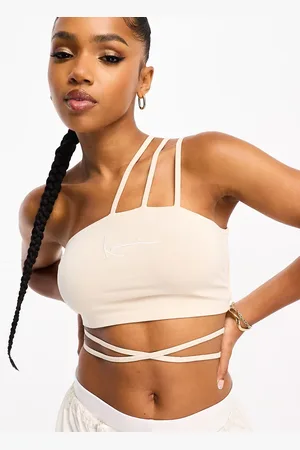 Karl Kani Logo tie front crop top in -Neutral