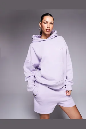 Kaiia Studio embroidered swirl logo oversized hoodie in (part of a set)-Purple