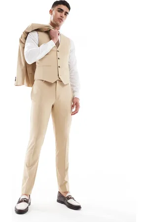 ASOS Skinny suit pants in beige-Neutral