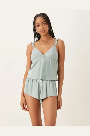 Boux Avenue Lace cup cami and shorts in -Green
