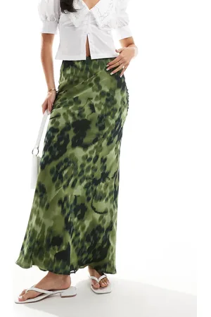 ASOS Chiffon maxi skirt print in -Multi