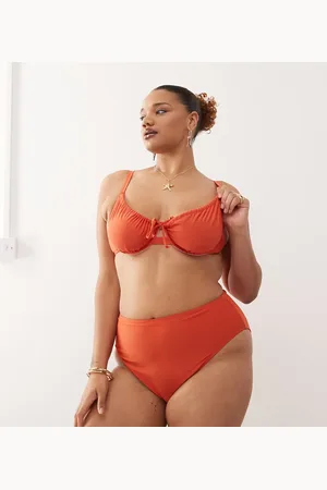 COLLUSION Curve Mix and Match high waisted bikini bottoms in orange