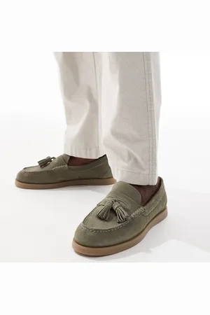 ASOS Loafers in suede with tassel-Green