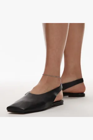 Topshop Brit leather slingback ballet flats in