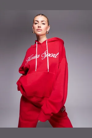 Kaiia Sport embroidered script logo hoodie in and white (part of a set)