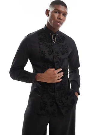 Twisted Tailor Jacquard long sleeve shirt in