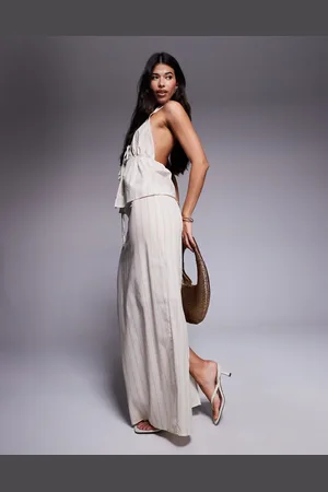 Kaiia Exclusive tie waist cotton maxi skirt in (part of a set)-Multi