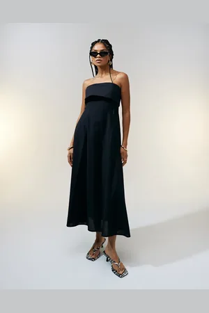 ASOS Fold over bandeau midi dress in
