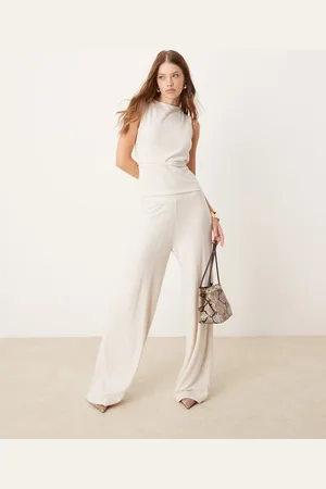 JDY Wide leg pants in (part of a set)-White