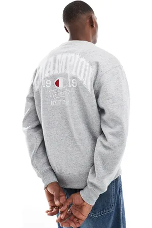 Champion Crew neck varsity back print sweatshirt in