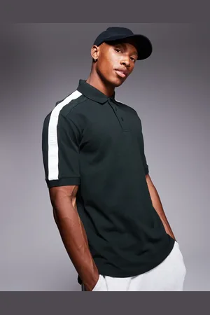 Armani Exchange Polo shirt with contrast logo taping in green