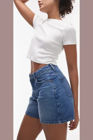 Topshop Denim Editor shorts in