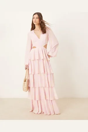 Pretty Lavish Cut-out ruffle maxi dress in -Multi