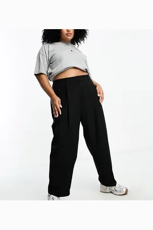 ASOS ASOS DESIGN Curve tapered tailored pants with turn up hem in