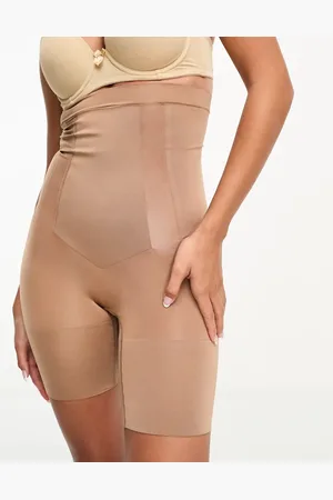 Spanx OnCore sculpting high-waist midthigh contouring shorts in -Neutral