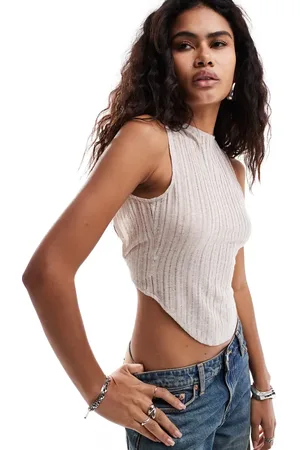 Motel Tyla fine knit tank top in -White