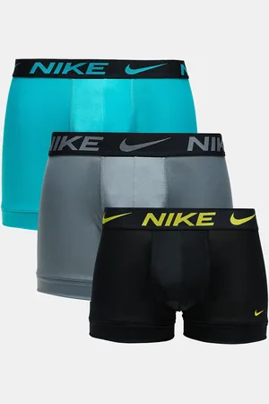 Nike Dri-FIT Essential Microfibre 3 pack trunks in blue/black/grey-Multi