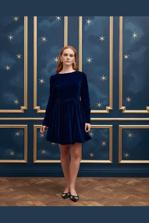 Sister Jane Velvet puffball mini dress in