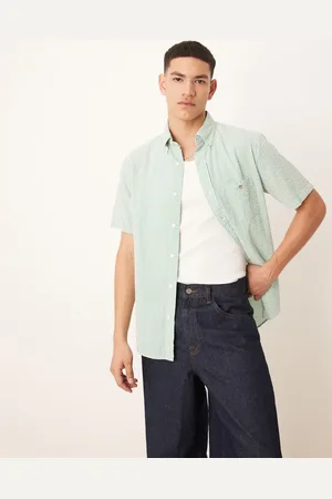 GANT Shield logo short sleeve seersucker stripe shirt in