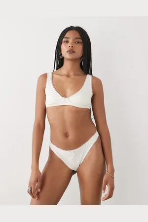 Motel Halai underwire pointelle bra in -White
