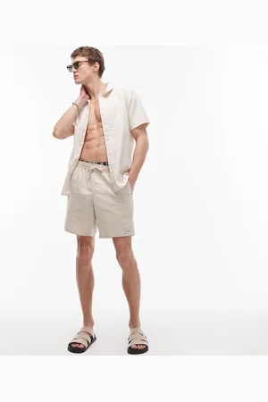 Rhythm Classic linen jam shorts in -White