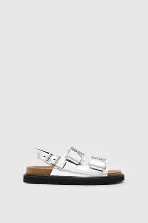 AllSaints Isla leather sandals in -Grey