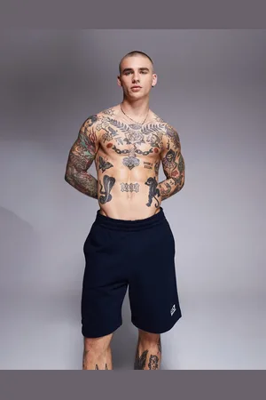EA7 Armani logo trackie shorts in navy