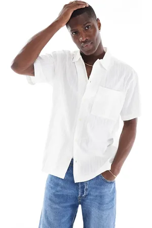 JACK & JONES Premium seersucker shirt in