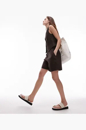 & OTHER STORIES Linen minimal bermuda shorts in