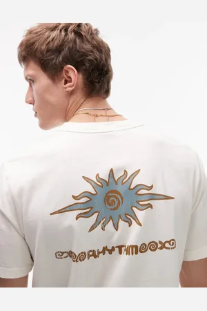 Rhythm Flame printed vintage short sleeve t-shirt in -White
