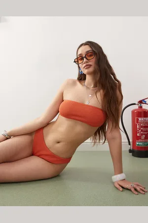 COLLUSION Mix and Match low rise crinkle bikini bottoms in