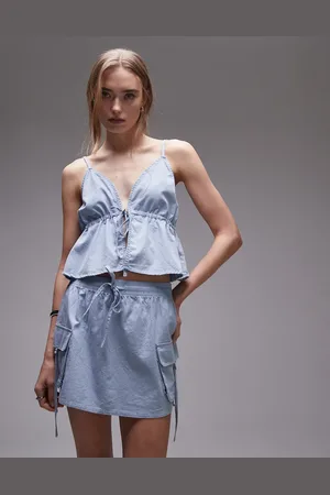 Rhythm Dolly ruffle tie front top in