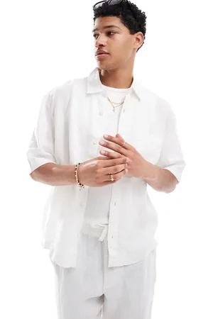 Pull&Bear 100% linen shirt in (part of a set)