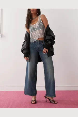 Motel Roomy extra wide low rise jeans in