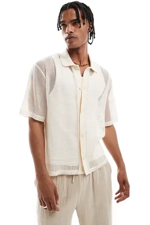 Pull&Bear Crochet shirt in ecru