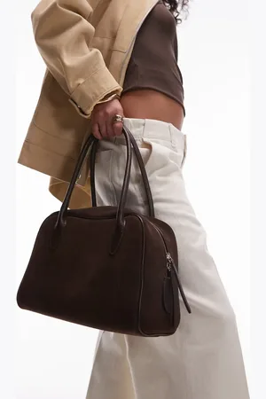 & OTHER STORIES Suede two handle bowling shoulder bag in
