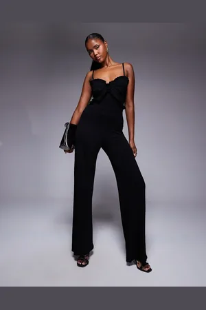 ASOS Cami strap wide leg jumpsuit with ruffles in