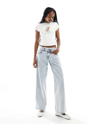 Motel Parallel leg low rise jeans in